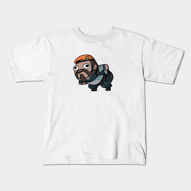 Brim Bawk Bawk Valr Spray Kids T-Shirt by xyzstudio